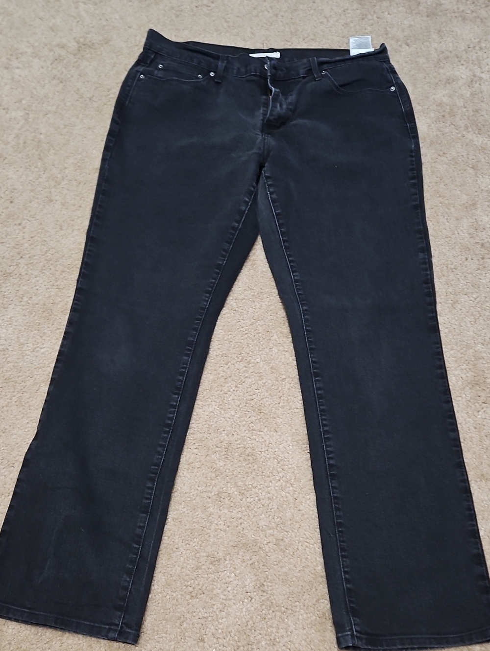 Levi's 14R Women’s Black Straight-Leg Jeans